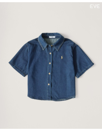 Short-Sleeve Denim Shirt