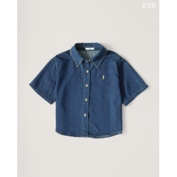 Short-Sleeve Denim Shirt