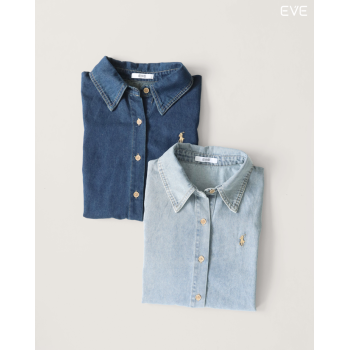 Short-Sleeve Denim Shirt