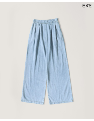 Wide-Leg Denim Pants