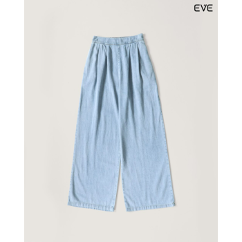 Wide-Leg Denim Pants