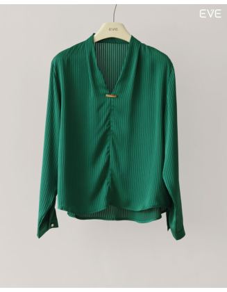 Ribbed V-Neck Tops