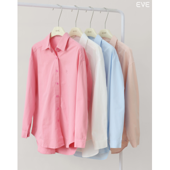 Casual Button-Up Shirt with Embroidered Detail