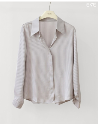 Satin Striped Button-Down Shirt