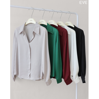 Satin Striped Button-Down Shirt