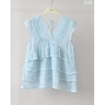 Sleeveless Ruffle Tiered Top