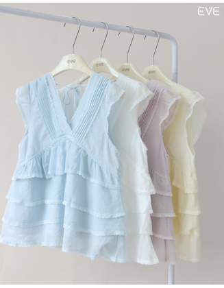 Sleeveless Ruffle Tiered Top