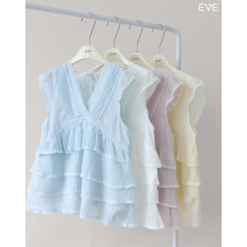 Sleeveless Ruffle Tiered Top
