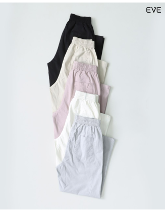 Relaxed Fit Elastic Waist Pants