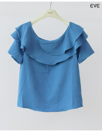 Elegant Ruffle Neck Tops