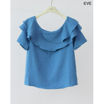 Elegant Ruffle Neck Tops