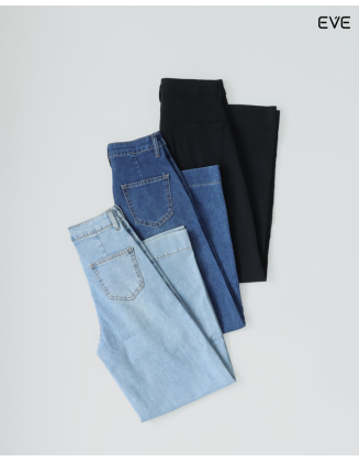 Wide-Leg High-Waisted Denim Pant
