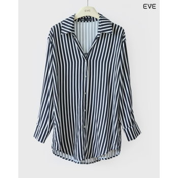 Classic Vertical Stripe Button-Up Shirt