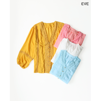 Boho Embroidered V-Neck Top