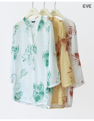 Elegant Floral Print Top