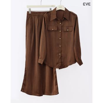 Elegant Women's Satin Co-ord Set