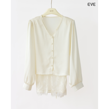 Lace Hem V-Neck Tops – Chic with a Feminine Twist