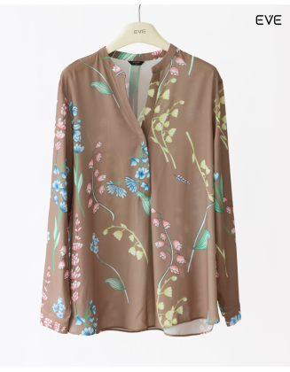 Elegant Floral Long Sleeve Blouse