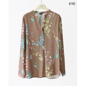 Elegant Floral Long Sleeve Blouse