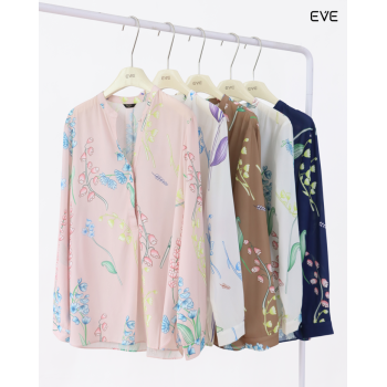 Elegant Floral Long Sleeve Blouse