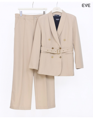 Double-Breasted Blazer Set