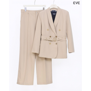 Double-Breasted Blazer Set