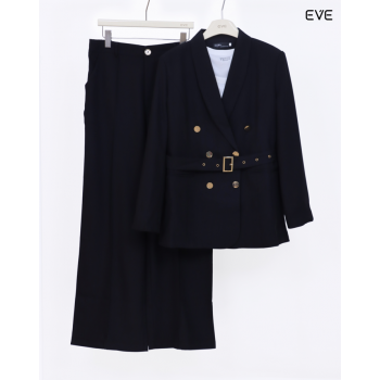 Double-Breasted Blazer Set