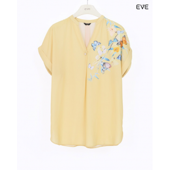 Floral Accent Casual Top