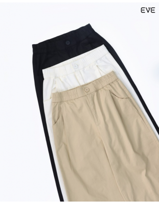 Wide-Leg Cotton Trousers