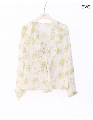 Romantic Ruffle Floral Top