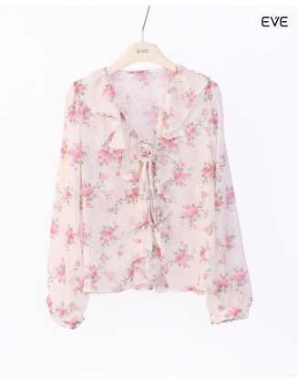 Romantic Ruffle Floral Top