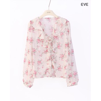 Romantic Ruffle Floral Top