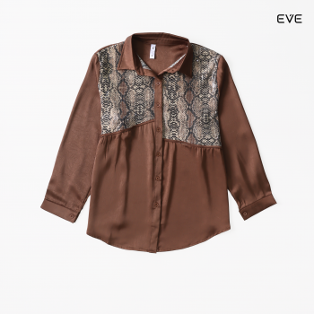 Striking Snakeskin Panel Shirt