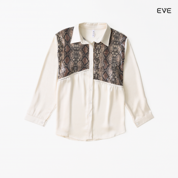 Striking Snakeskin Panel Shirt