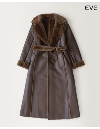 Ultimate Winter Sophistication: The Faux Leather & Fur Long Coat