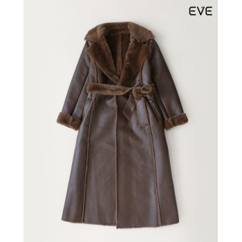 Ultimate Winter Sophistication: The Faux Leather & Fur Long Coat