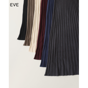 Elegant Versatility: The Women's Rib-Knit Flared Midi Dress