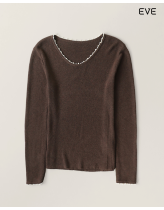 Trimmed Knit Top: Delicate Detail