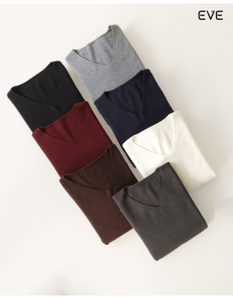 V-Neck Ribbed Sweater: Simple Sophistication