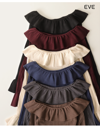 Ribbed Knit Ruffle Dress: Feminine Elegance