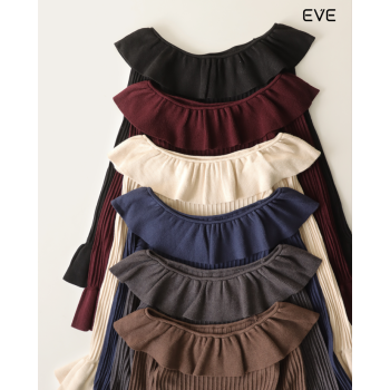 Ribbed Knit Ruffle Dress: Feminine Elegance