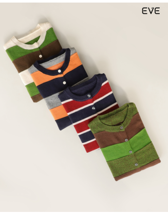 Striped Cardigan: Bold Color Block