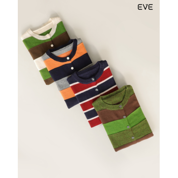 Striped Cardigan: Bold Color Block