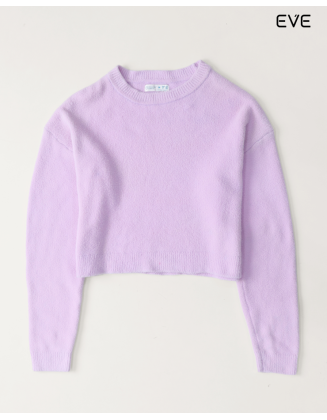 Soft Crewneck Sweater: Cropped & Vibrant