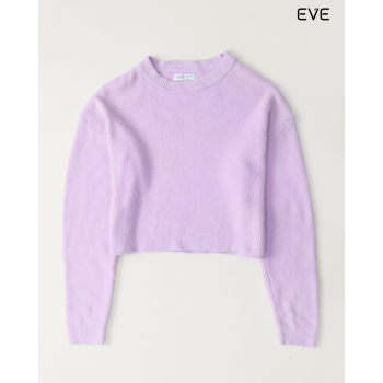 Soft Crewneck Sweater: Cropped & Vibrant