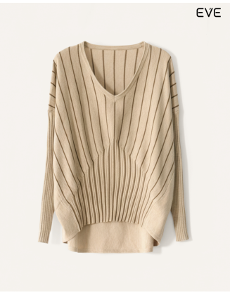 Striped Poncho Sweater: Dramatic & Modern