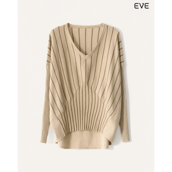 Striped Poncho Sweater: Dramatic & Modern