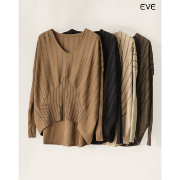 Striped Poncho Sweater: Dramatic & Modern