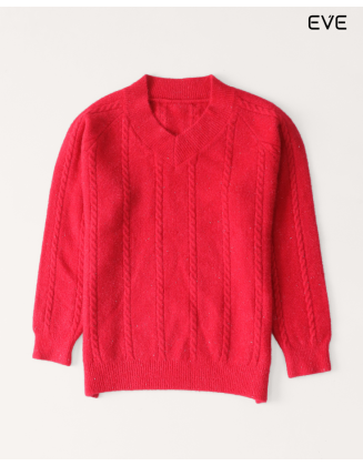 V-Neck Cable Knit Sweater: Cozy & Colorful