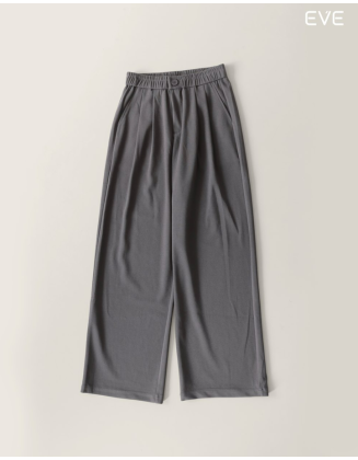 Pleated Wide-Leg Trousers: Textured Comfort